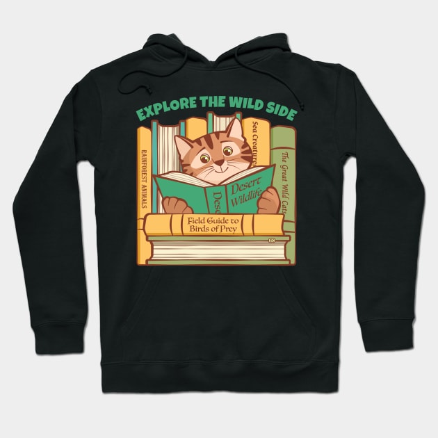 Explore the Wild Side with Books Hoodie by Sue Cervenka